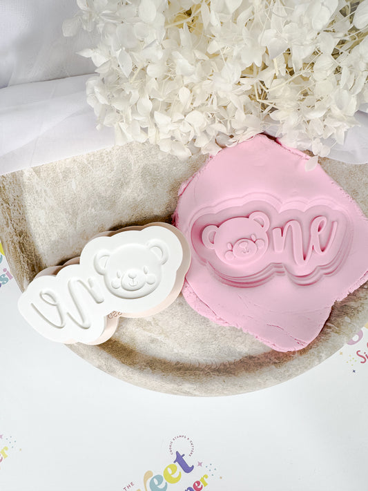 Teddy Bear ONE Cookie Cutter & Stamp