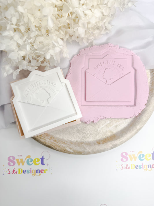 Bridgerton Letter In Envelope Text Cookie Cutter & Stamp