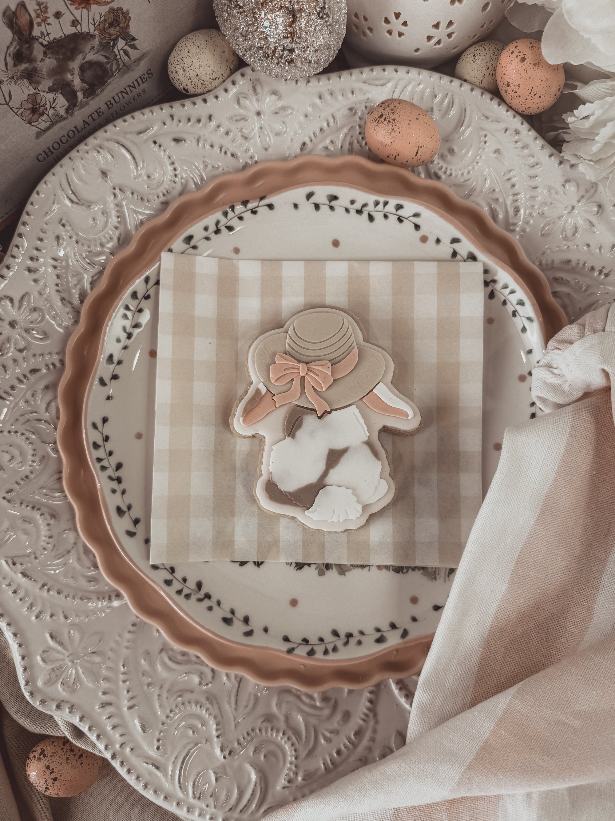 Bunny Wearing Hat Cookie Cutter &amp; Stamp