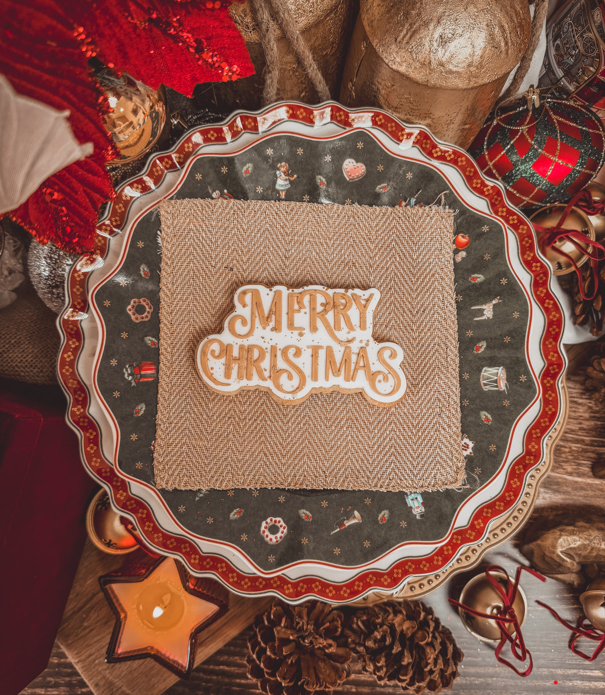Merry Christmas Cookie Cutter &amp; Stamp
