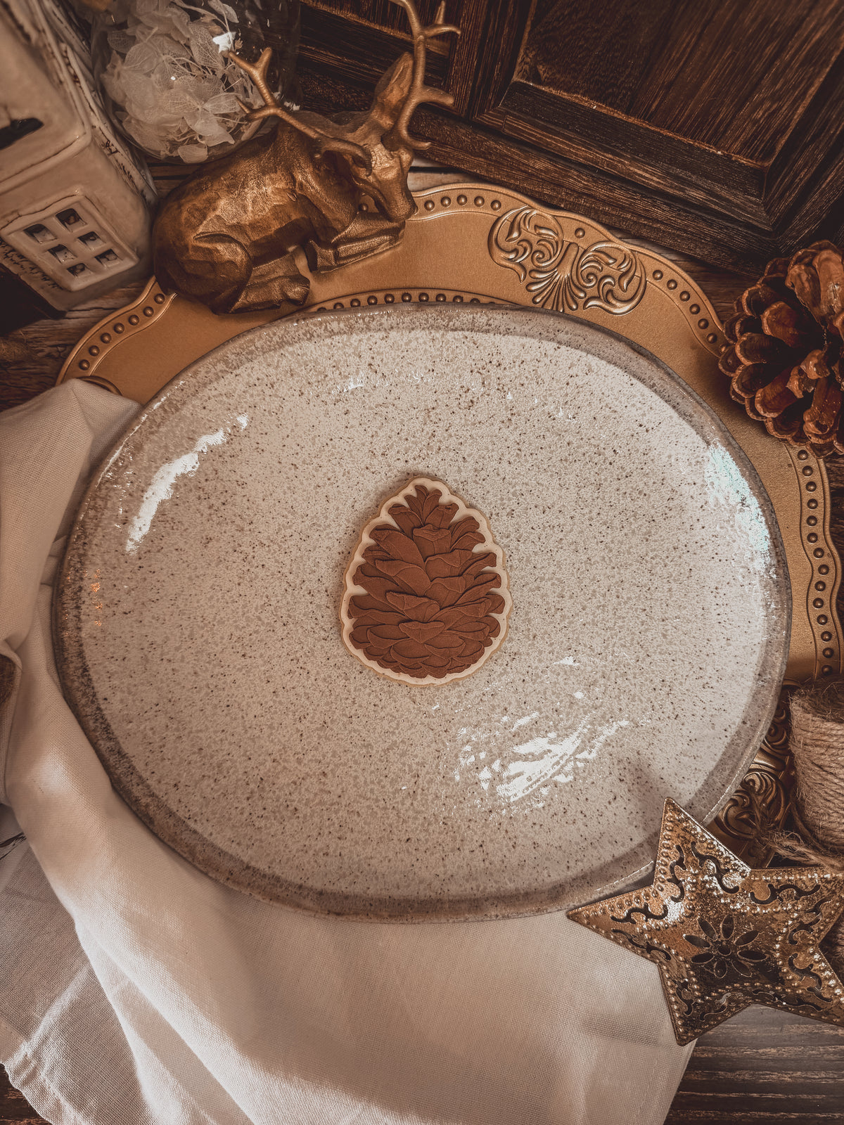 Pinecone Cookie Cutter &amp; Stamp