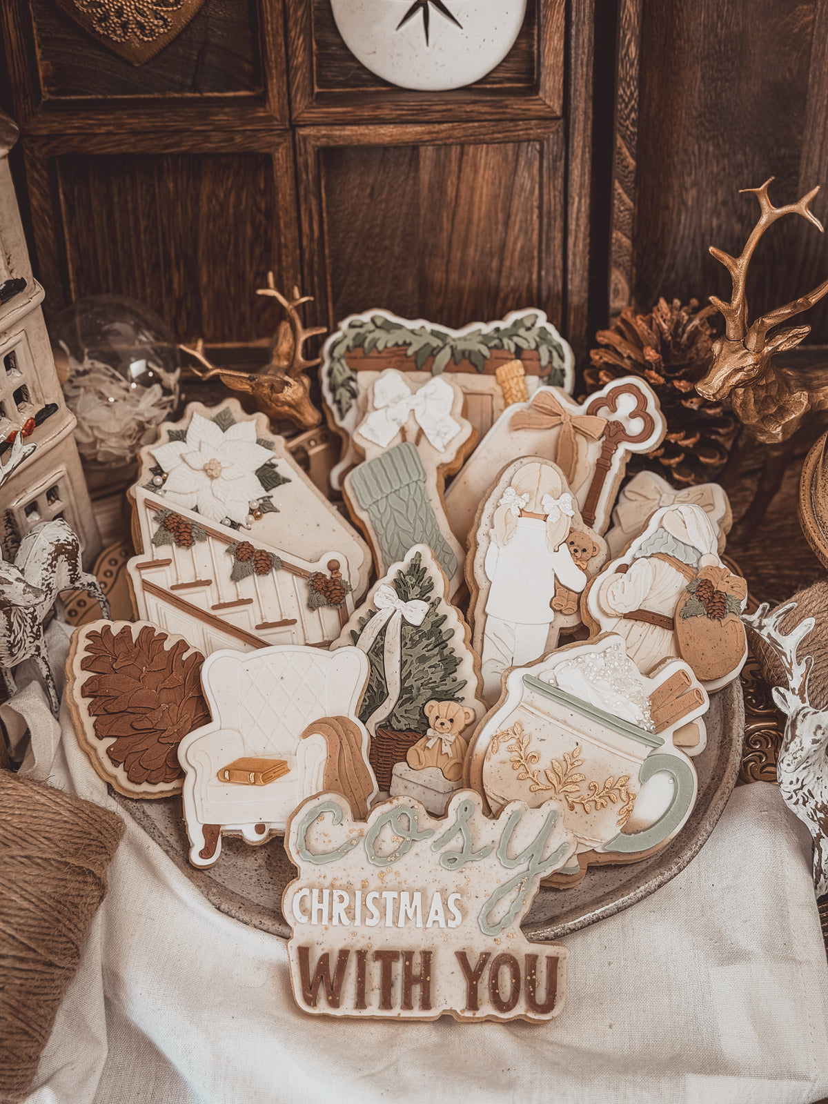 Knit Stocking Bow Cookie Cutter &amp; Stamp