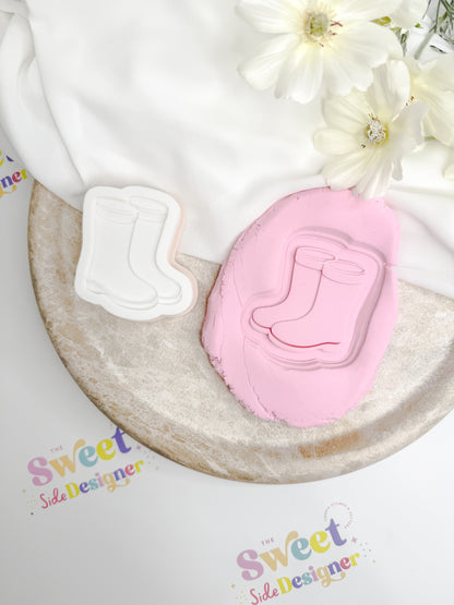Rain Boots Cookie Cutter & Stamp