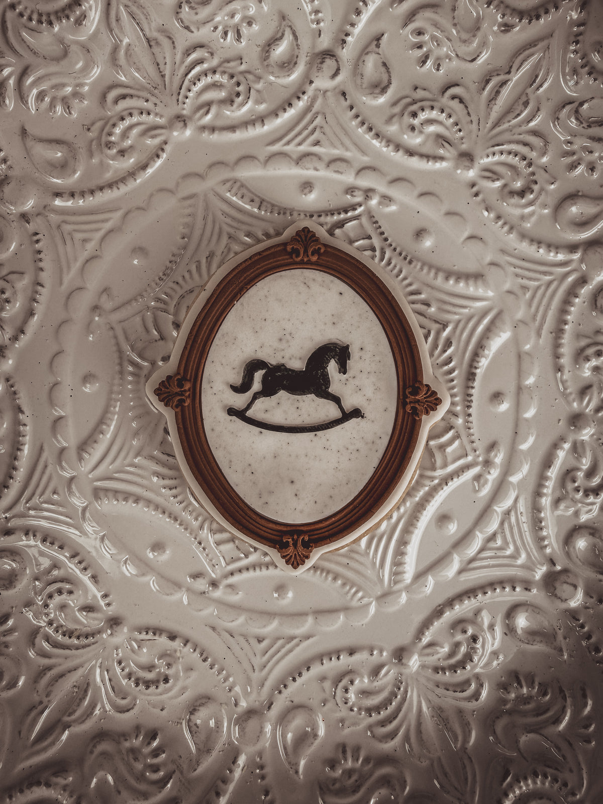 Rocking Horse Vintage Frame Cookie Cutter &amp; Stamp