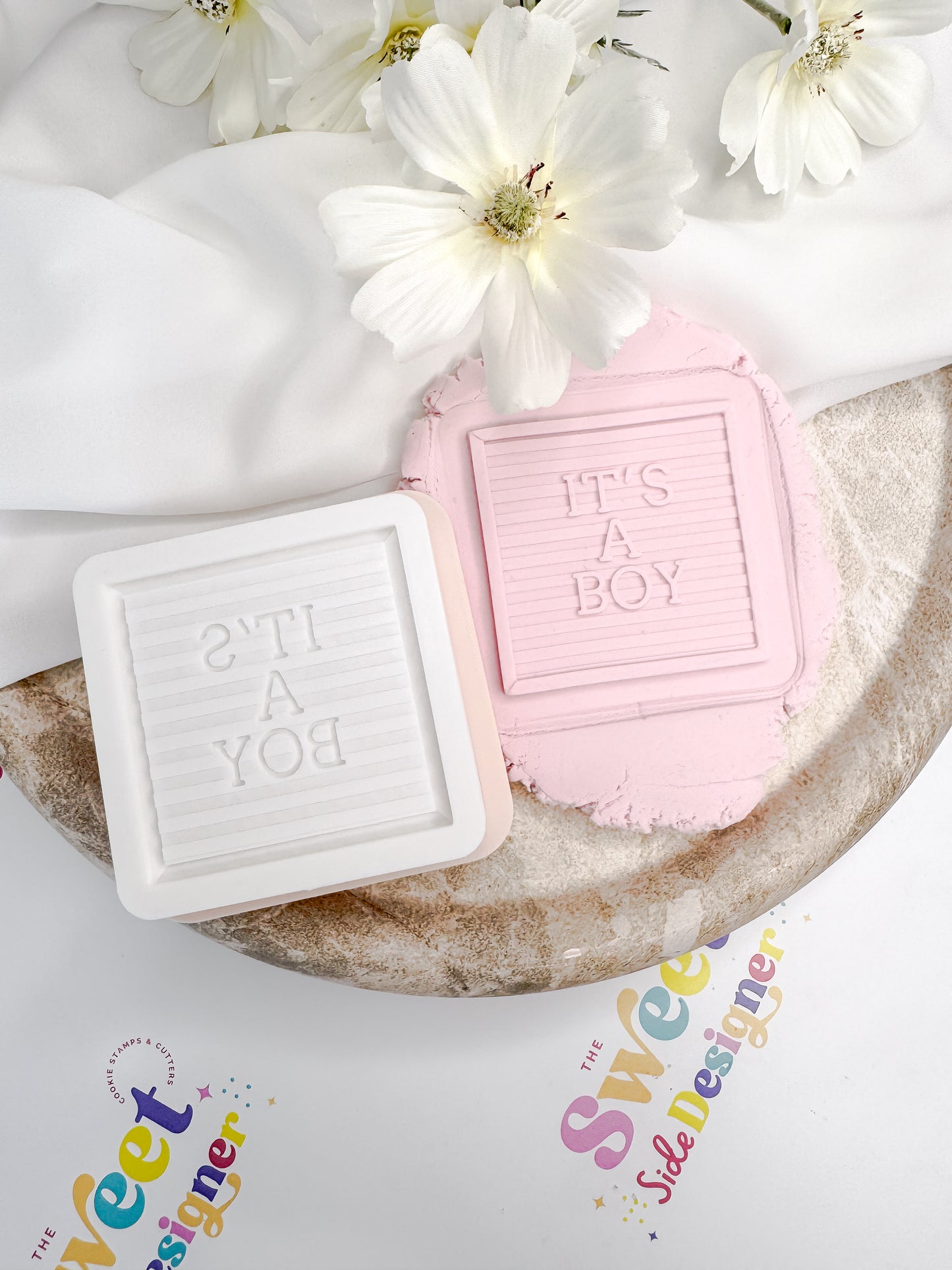 It's A Boy Announcement Board Cookie Cutter & Stamp