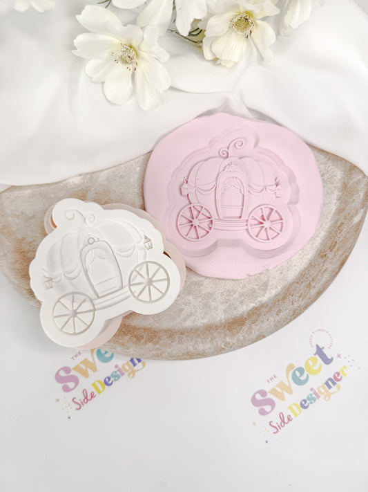 Pumpkin Princess Carriage Cookie Cutter & Stamp