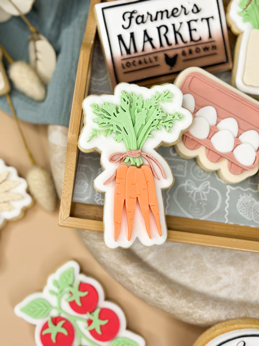 Carrot Bunch Cookie Cutter & Stamp