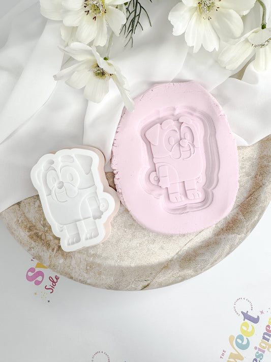 Happy Bulldog Cookie Cutter & Stamp