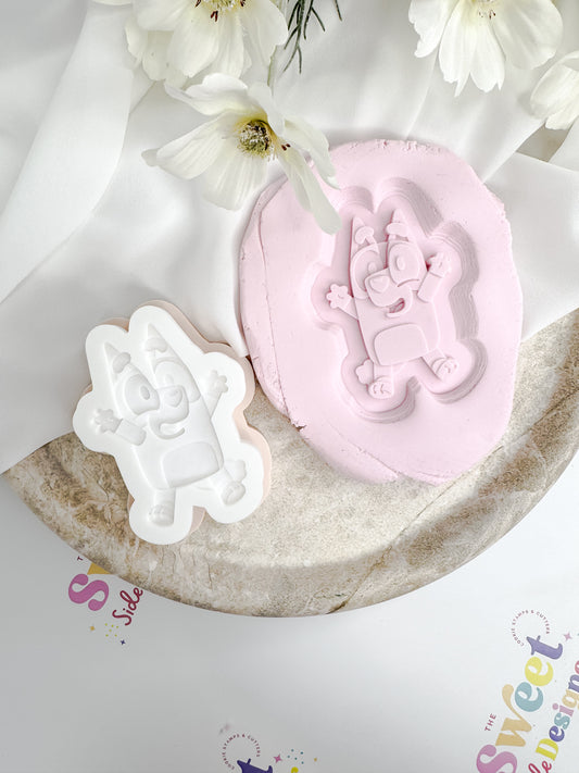 Orange Dog Cheer Cookie Cutter & Stamp