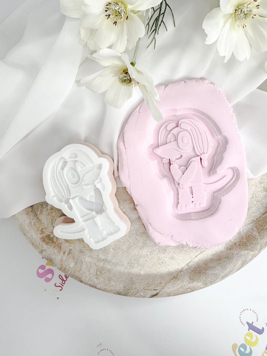 Happy Afghan Hound Cookie Cutter & Stamp
