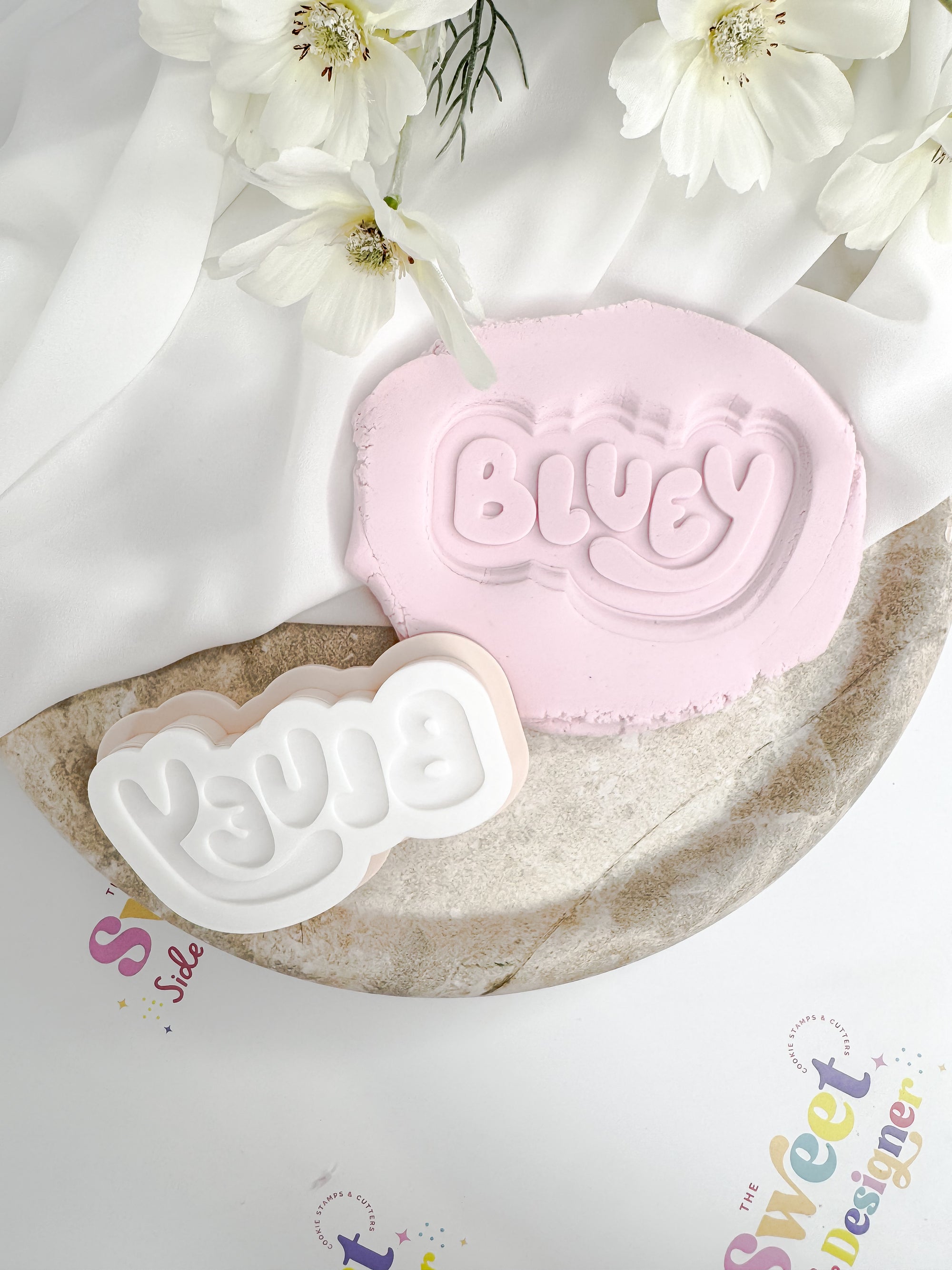 Happy Blue Dog Logo Cookie Cutter &amp; Stamp