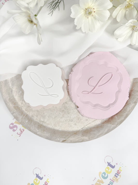 Scalloped L Cookie Cutter & Stamp