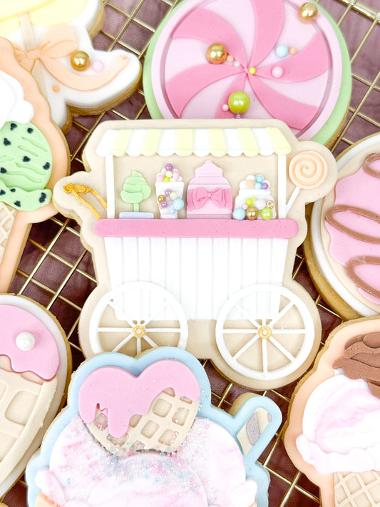 Sweets Cart Cookie Cutter & Stamp