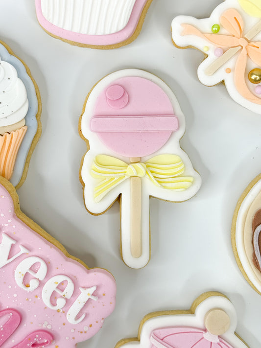 Lollipop With Bow Cookie Cutter & Stamp
