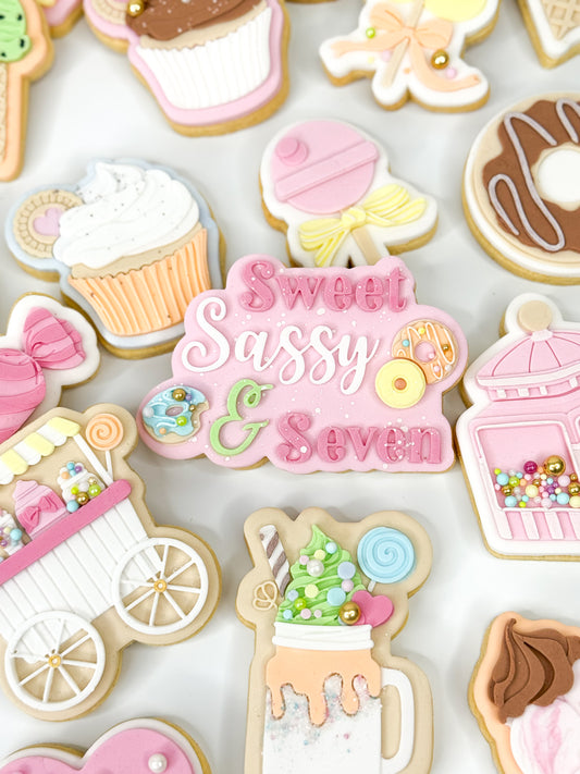 Sweet, Sassy & SEVEN Cookie Cutter & Stamp