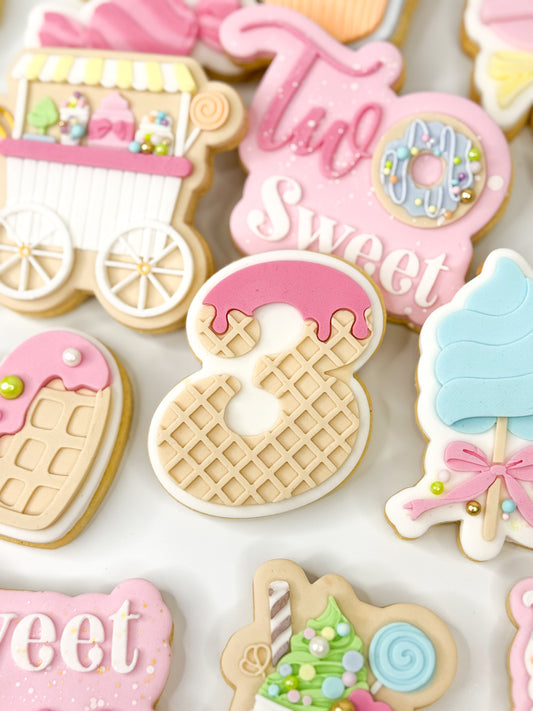 THREE Waffle Drip Cookie Cutter & Stamp