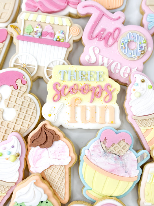 Three Scoops Of Fun Cookie Cutter & Stamp