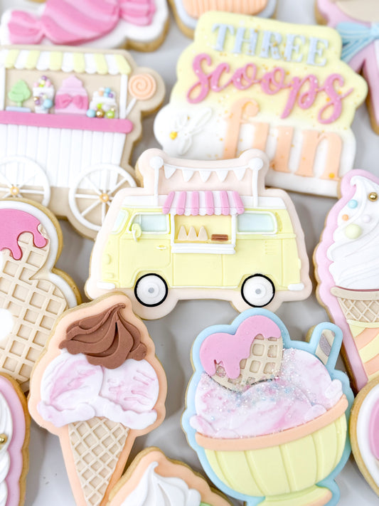 Three Scoops Of Fun Cookie Cutter & Stamp