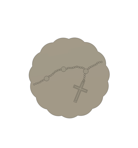Rosary Beads Cookie Cutter & Stamp