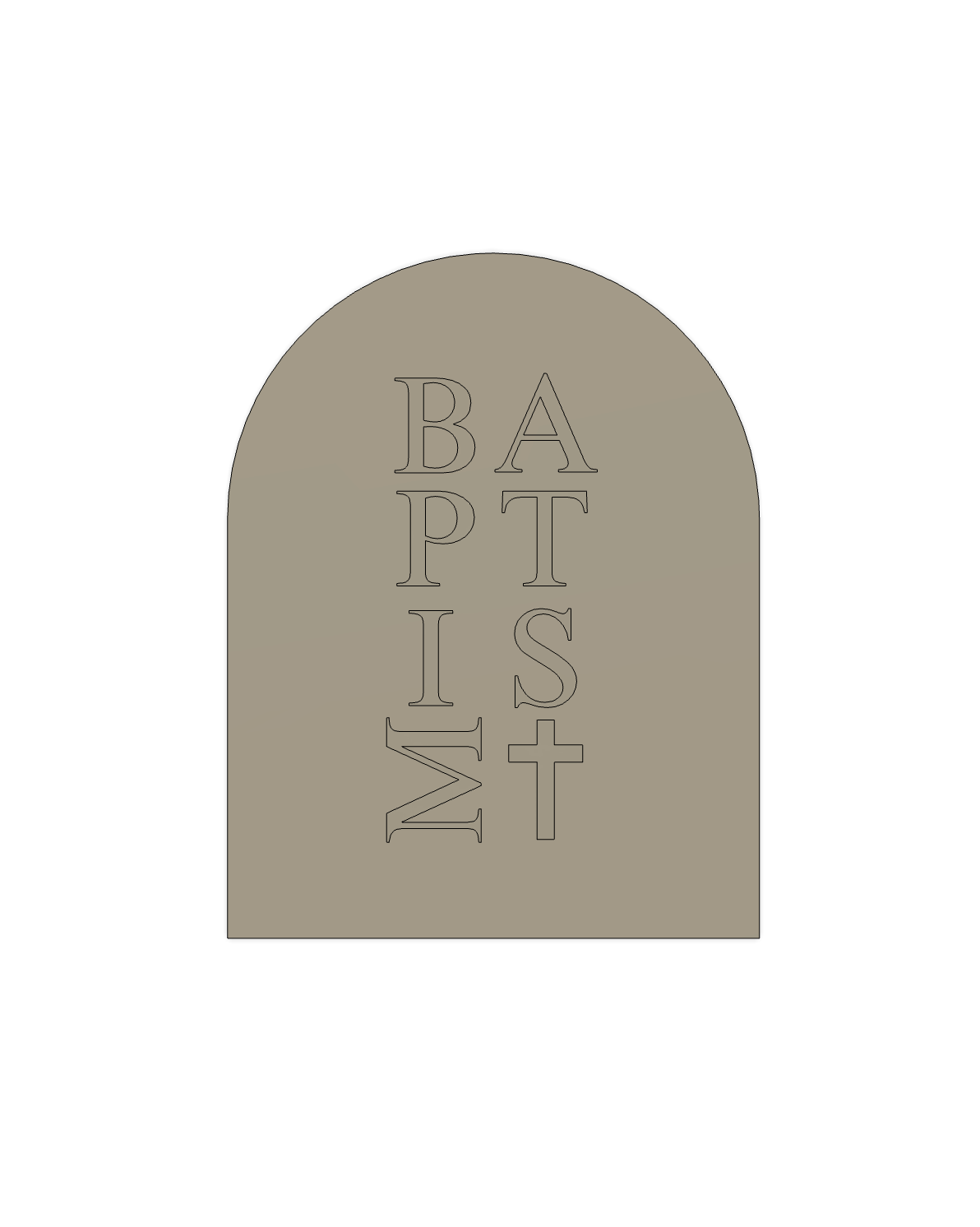 Baptism Cookie Cutter & Stamp