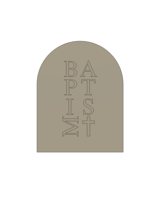 Baptism Cookie Cutter & Stamp