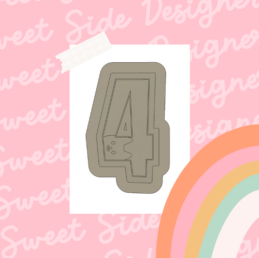 GD Four Cookie Cutter & Stamp