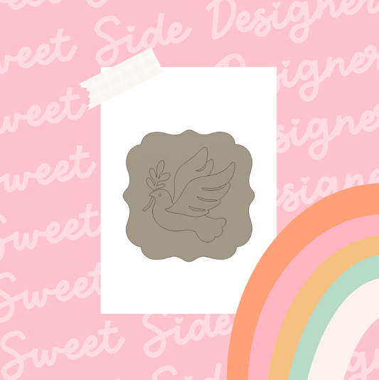 Dove With Foliage Cookie Cutter & Stamp