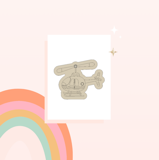 Helicopter Cookie Cutter & Stamp