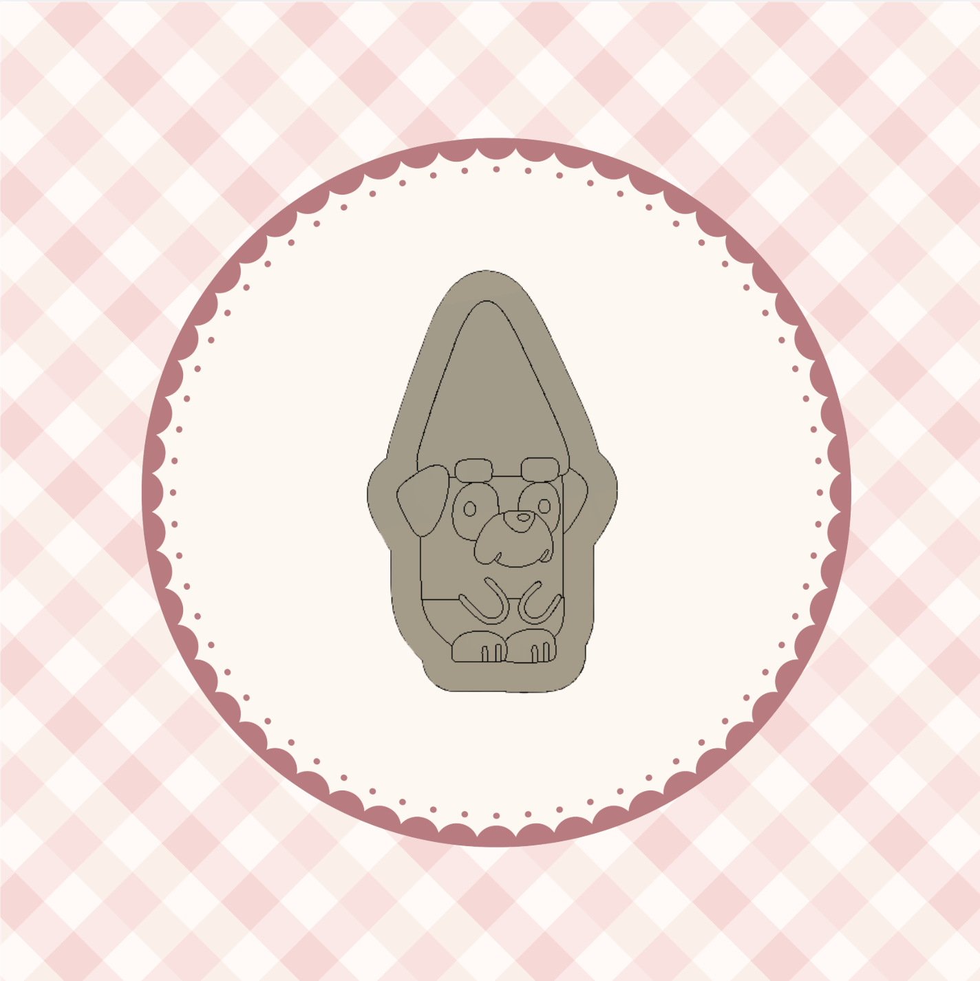 Gnome Cookie Cutter &amp; Stamp