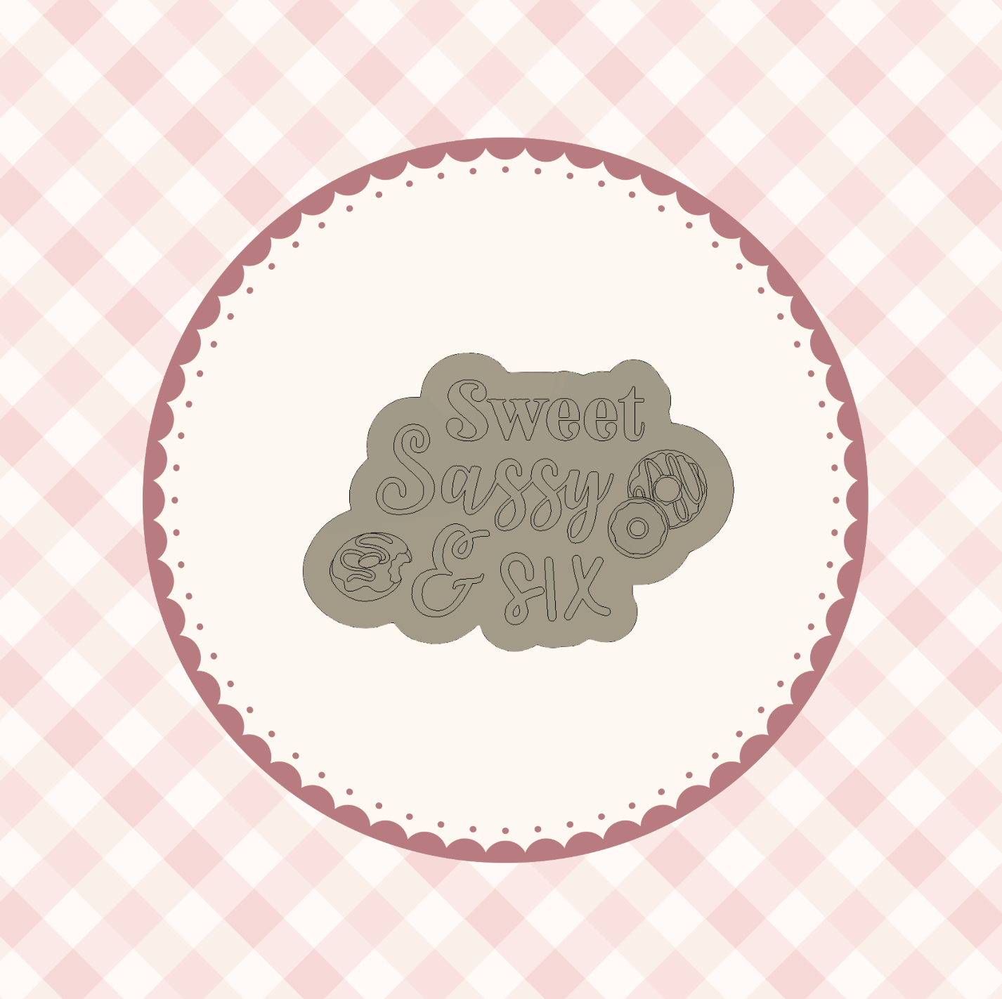 Sassy Sweet &amp; Six Cookie Cutter &amp; Stamp