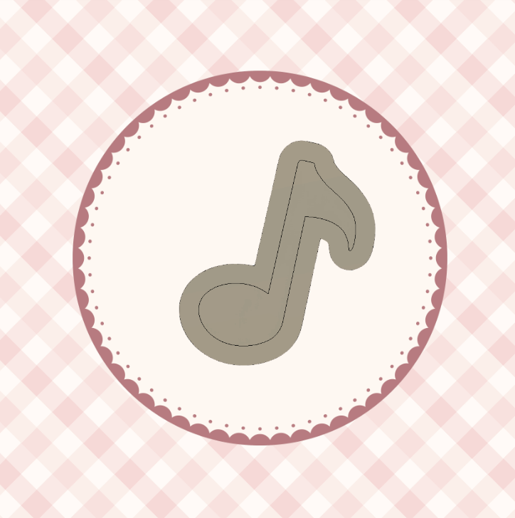 Music Note Cookie Cutter &amp; Stamp