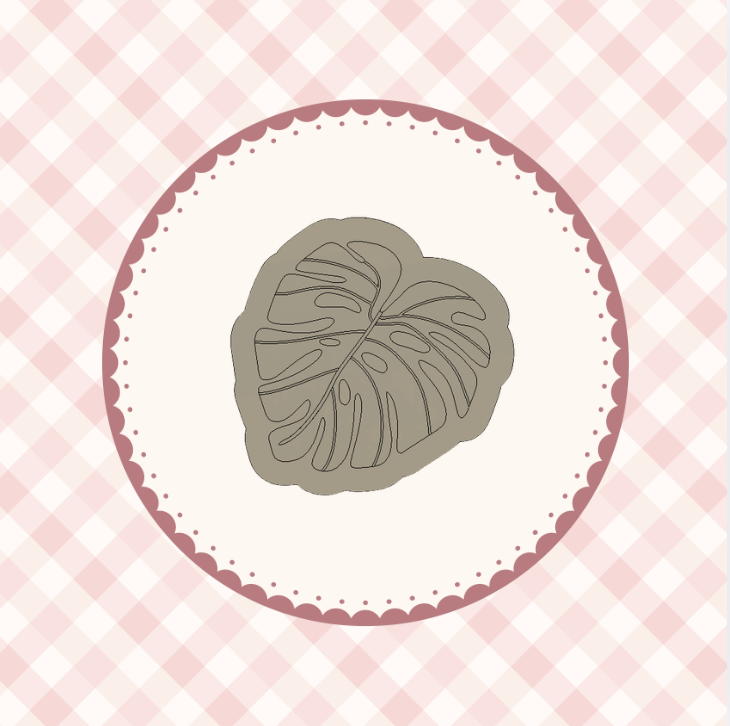 Single Monstera Leaf Cookie Cutter &amp; Stamp