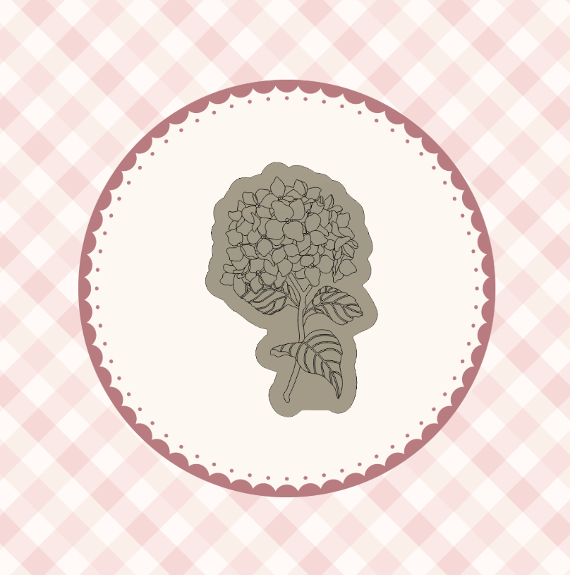 Hydrangea Cookie Cutter &amp; Stamp