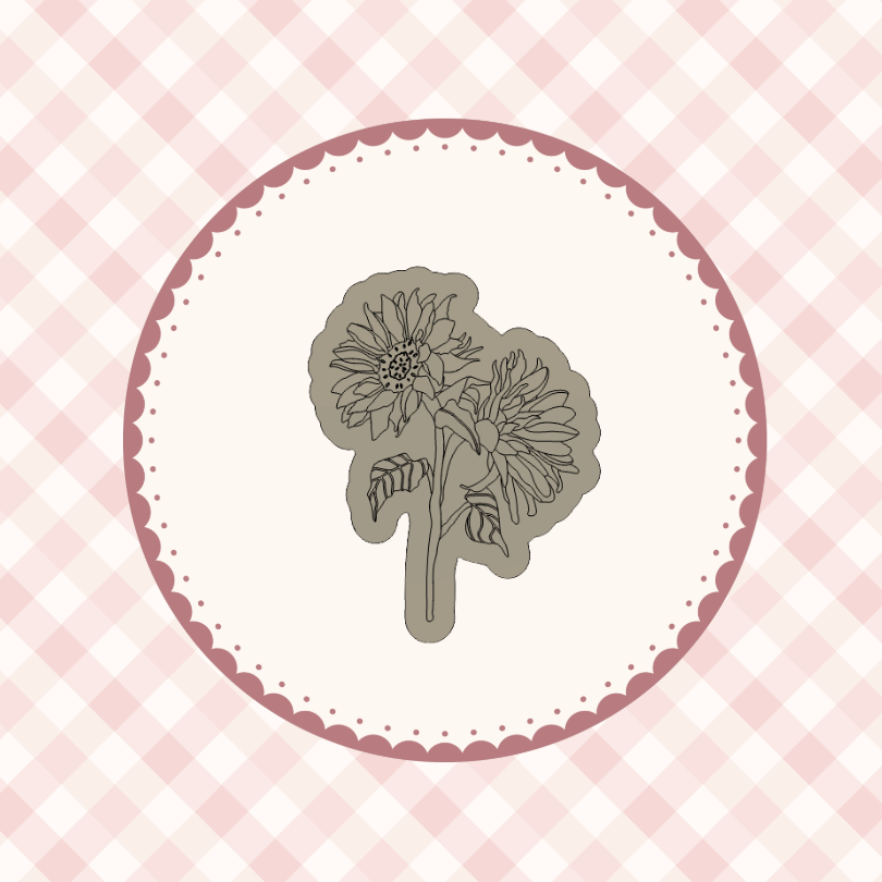 Sunflower Cookie Cutter &amp; Stamp