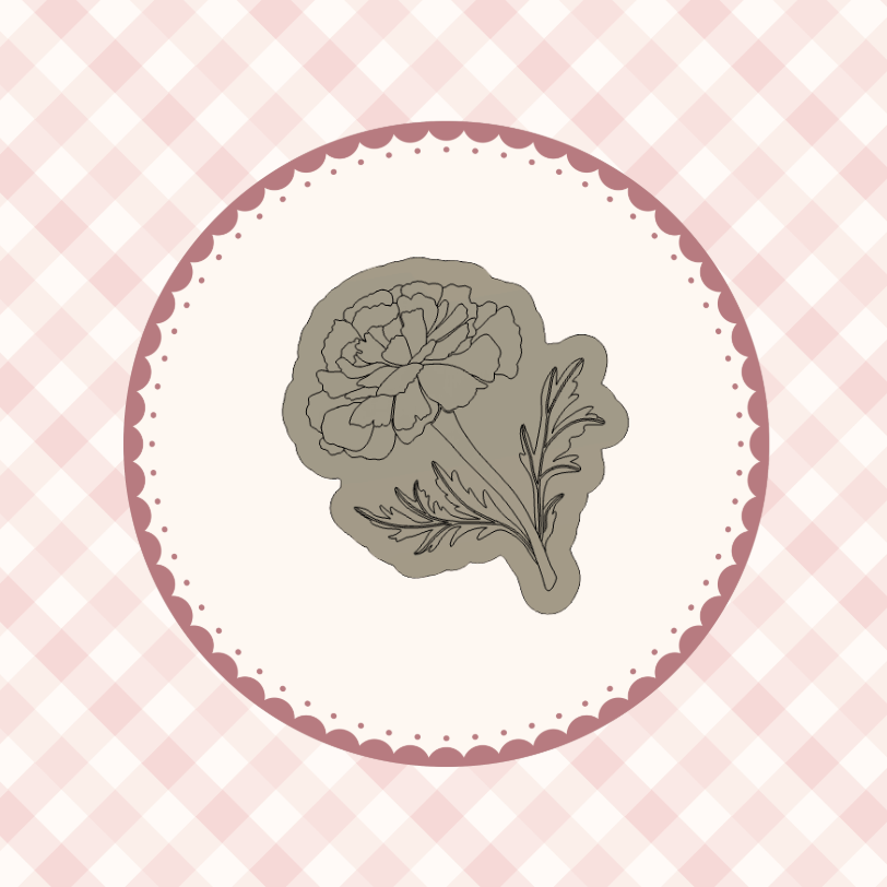 Marigold Cookie Cutter &amp; Stamp