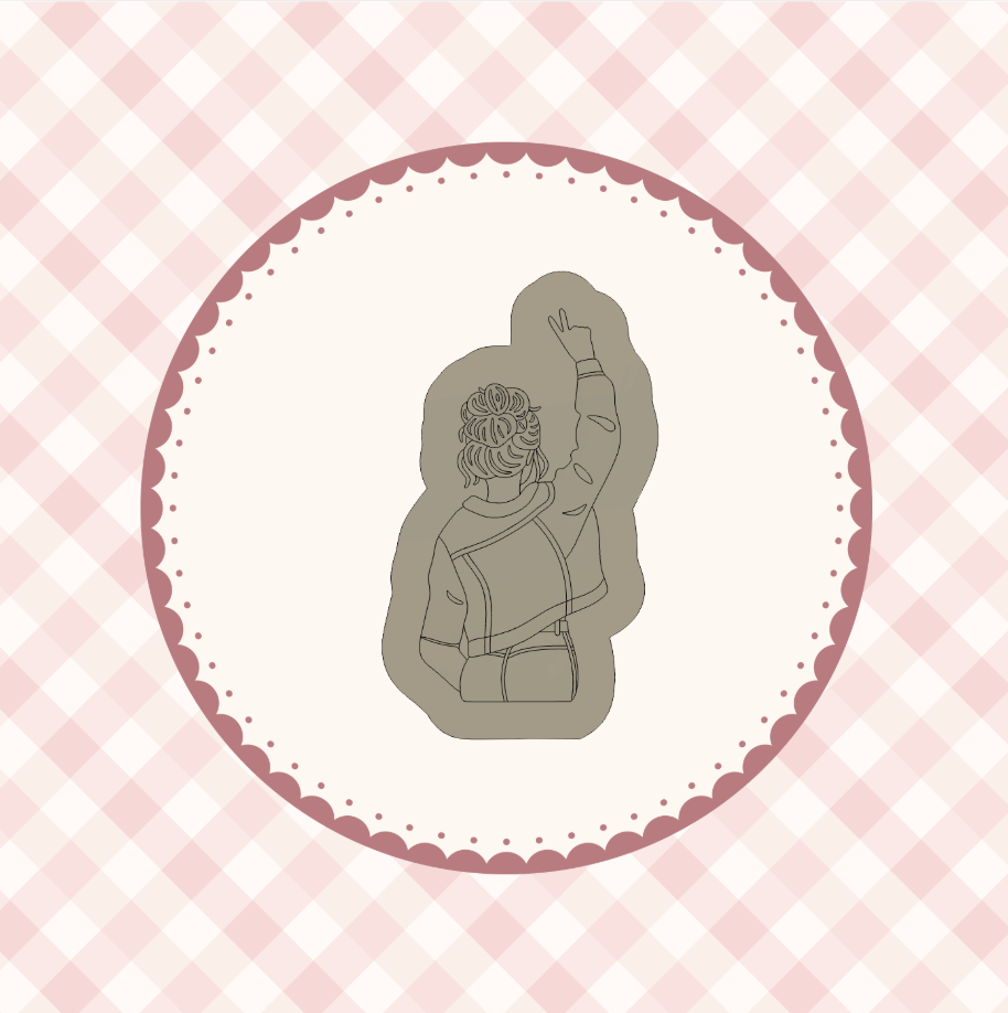 Woman Denim Jacket PEACE Cookie Cutter &amp; Stamp