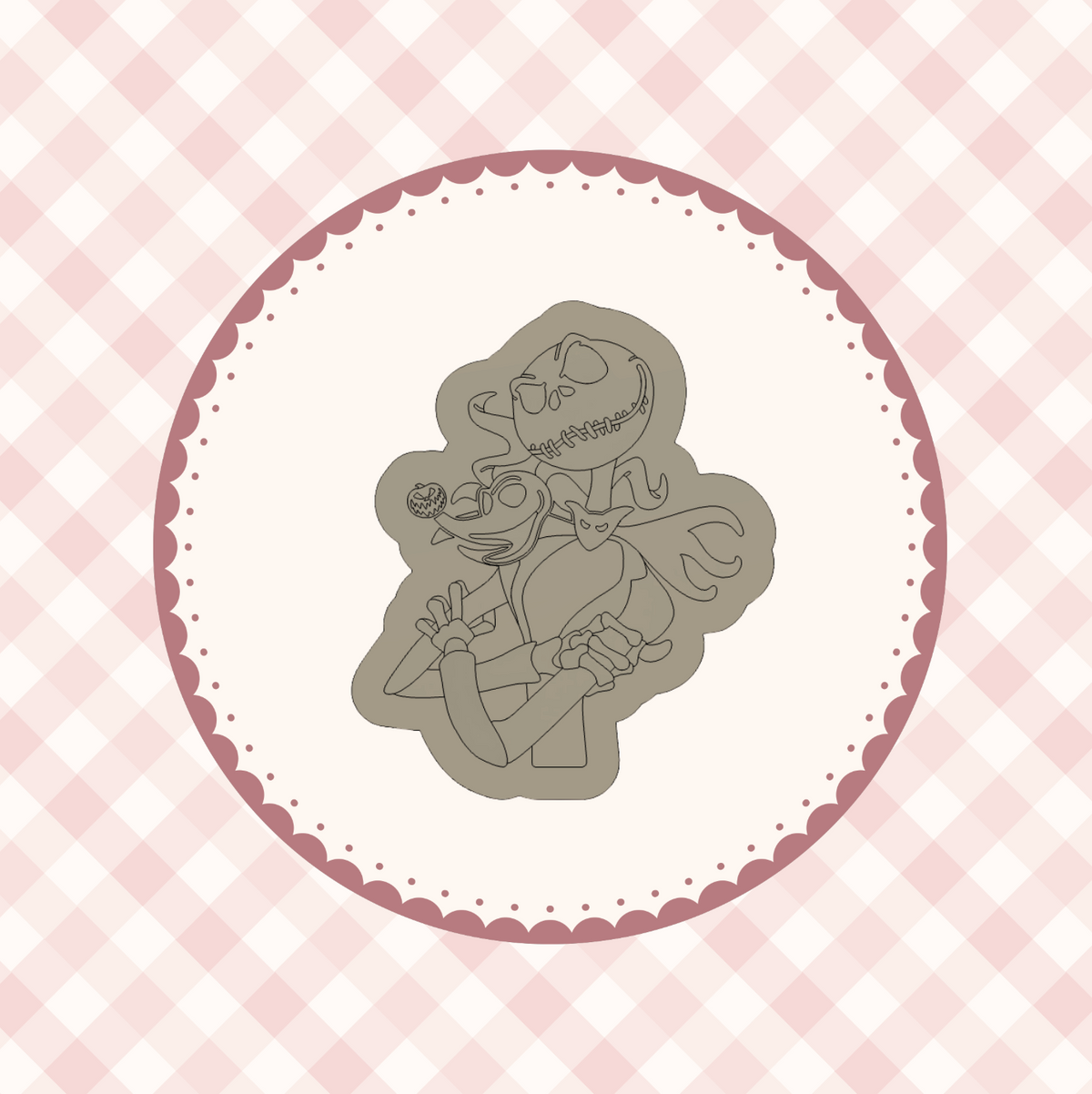 Skeleton Man &amp; Dog Cookie Cutter &amp; Stamp