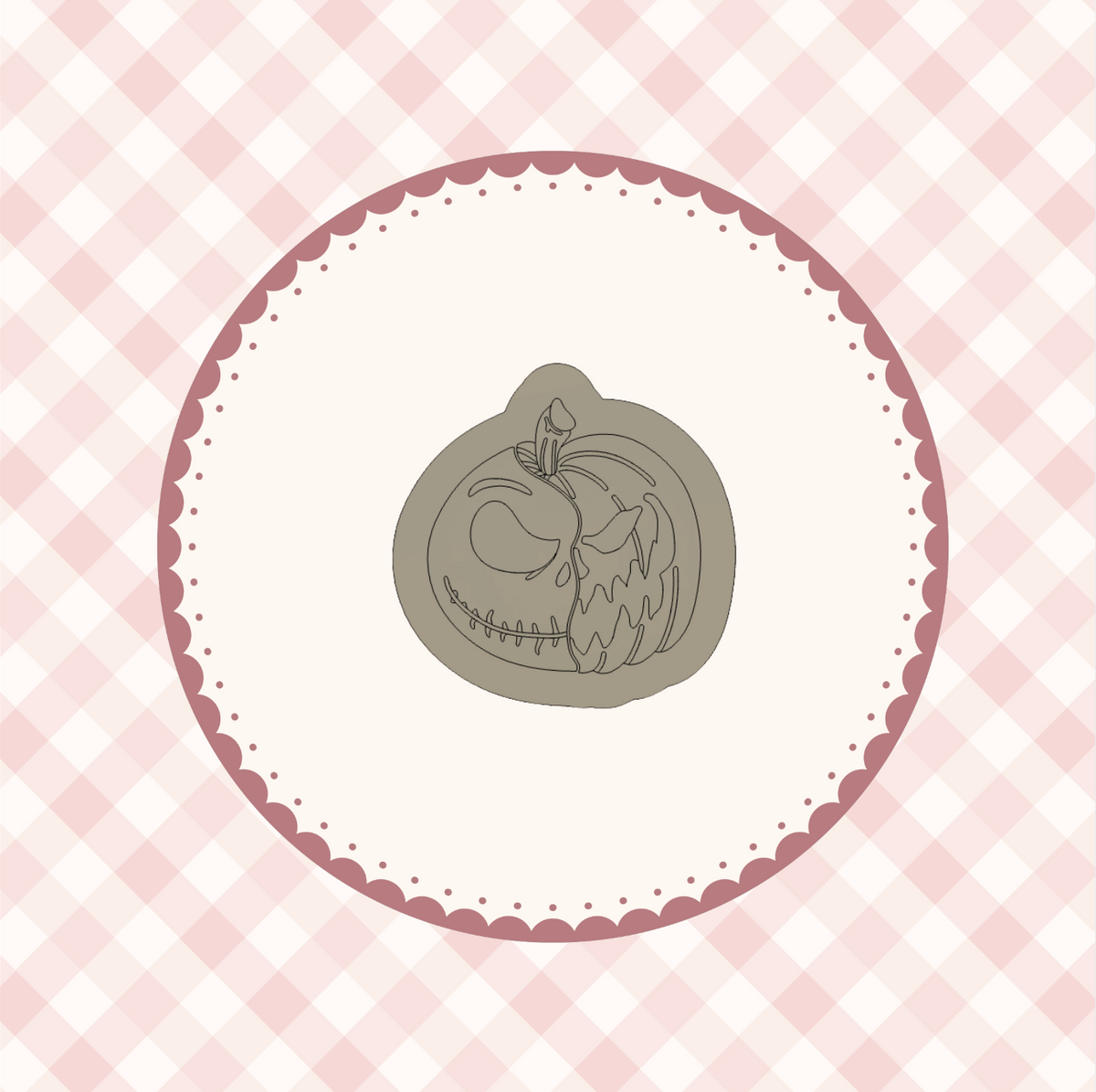 Skeleton Man &amp; Pumpkin Face MINI Cookie Cutter &amp; Stamp