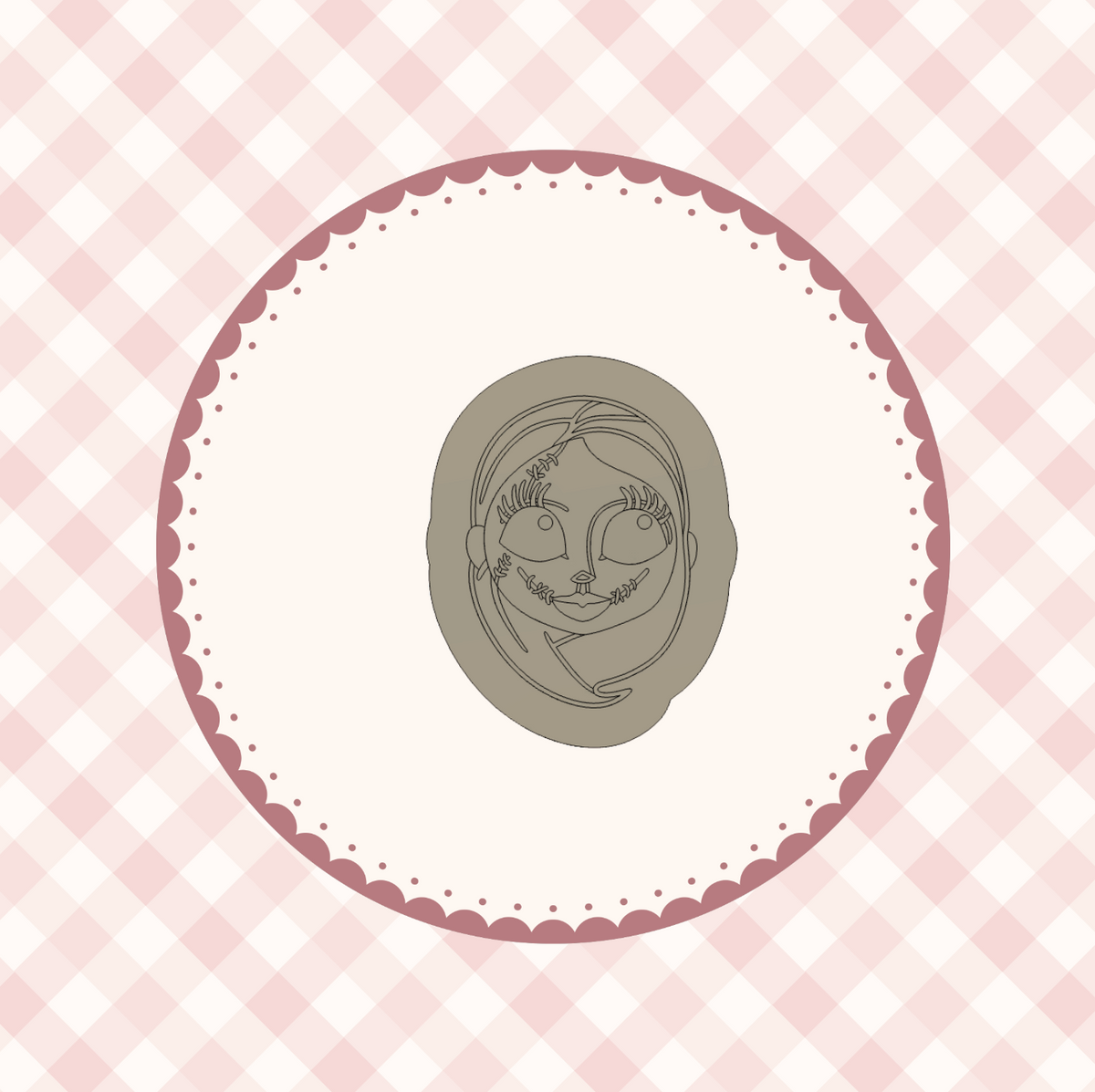 Creepy Christmas Family Face MINI Cookie Cutter &amp; Stamp Bundle