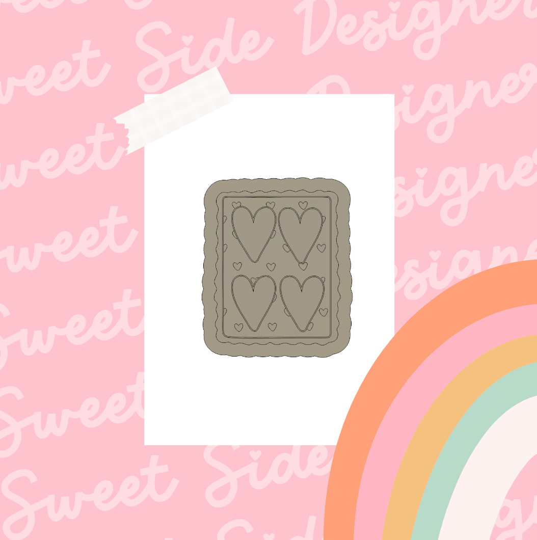 Heart Postal Stamp Digital STL File