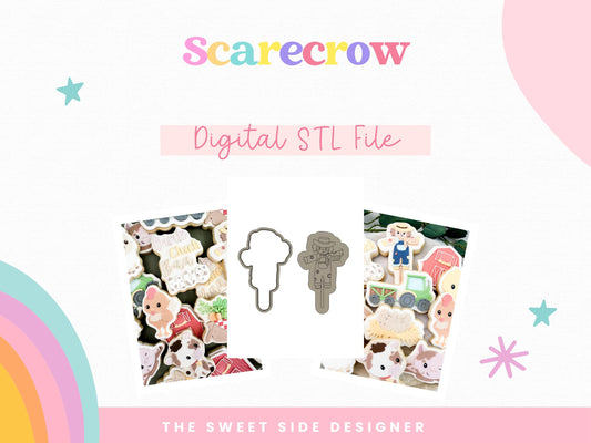 Scarecrow Cookie Cutter & Stamp Digital STL File