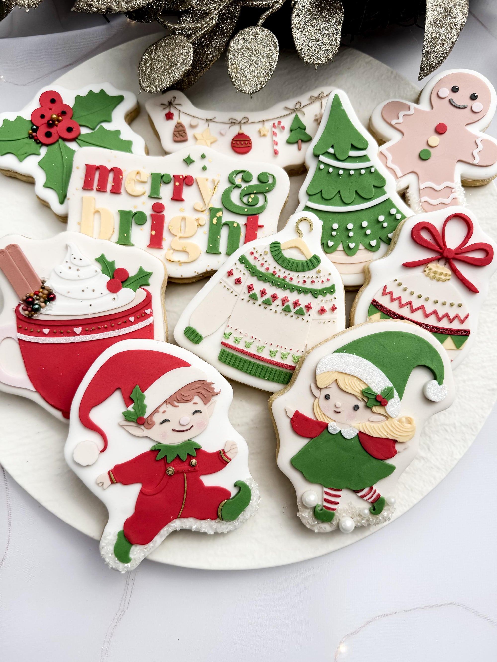 Elf Tree Cookie Cutter &amp; Stamp Digital STL File