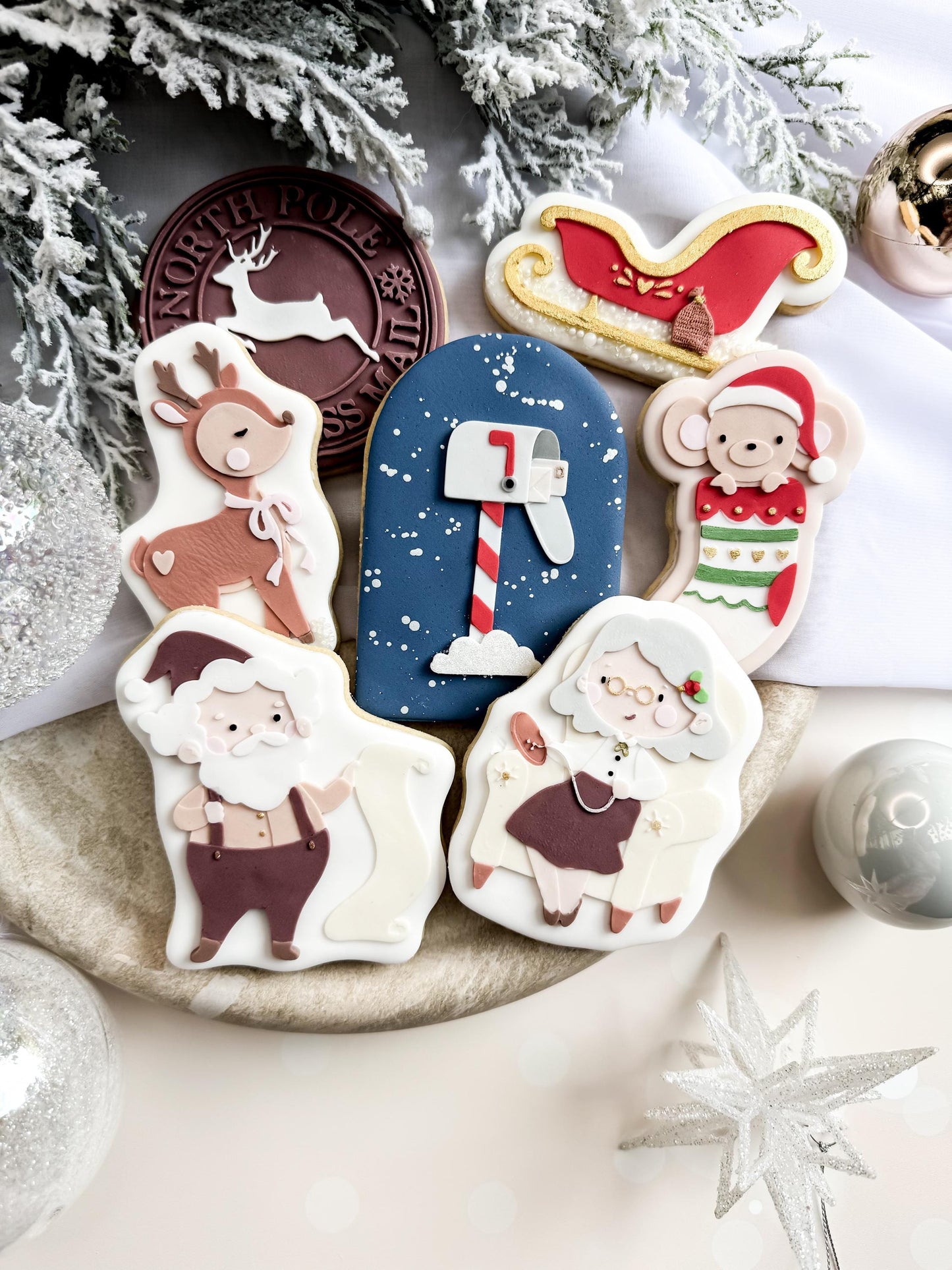 North Pole Express Mail Cookie Cutter & Stamp