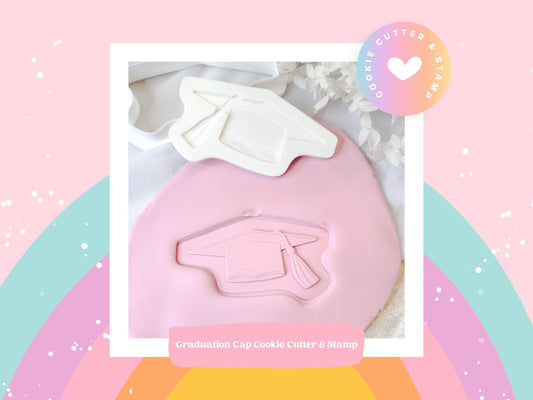Graduation Cap Cookie Cutter & Stamp