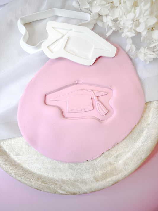 Graduation Cap Cookie Cutter & Stamp