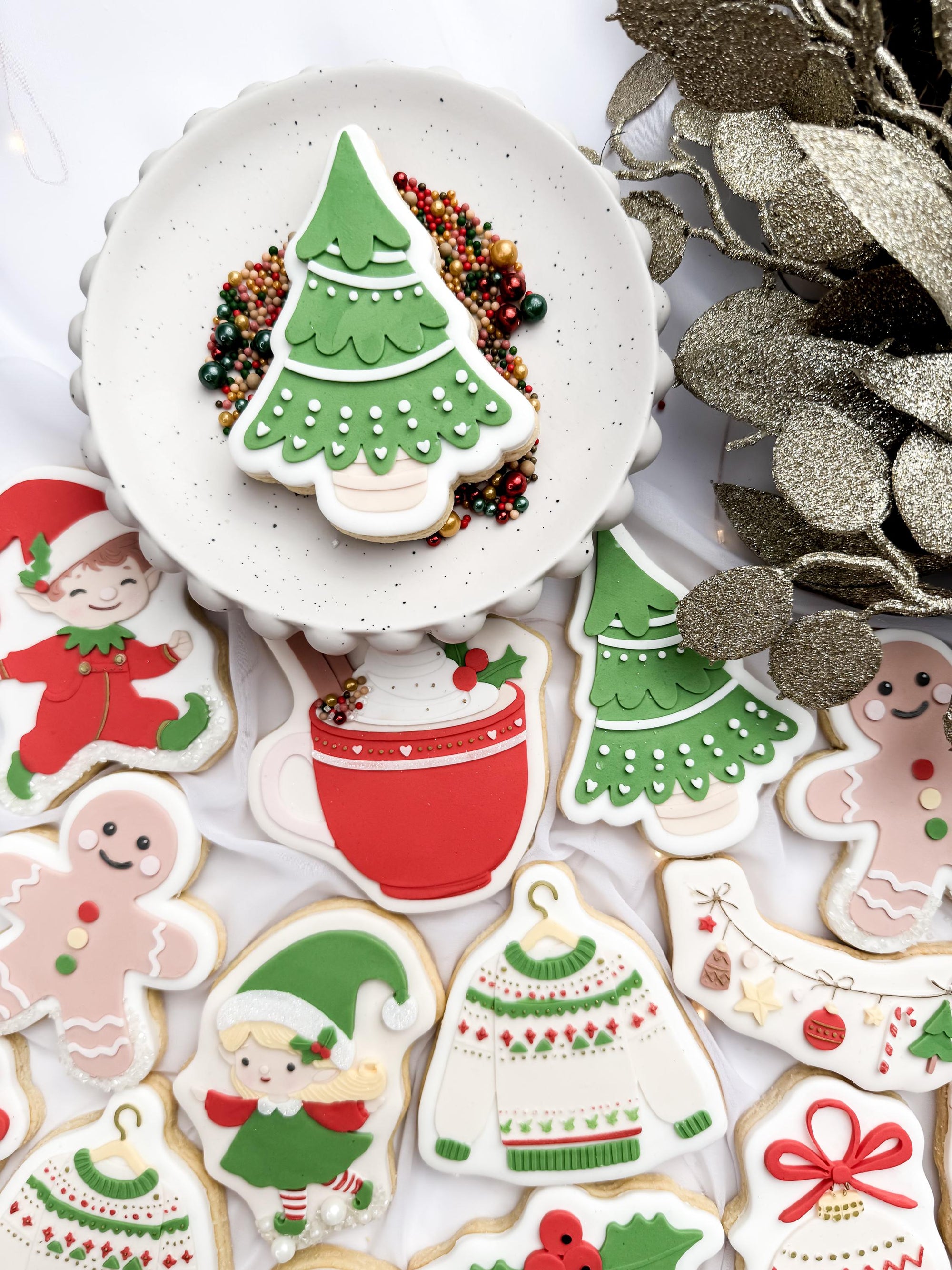 Elf Tree Cookie Cutter &amp; Stamp Digital STL File