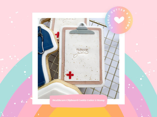 Healthcare Clipboard Cookie Stamp & Cutter