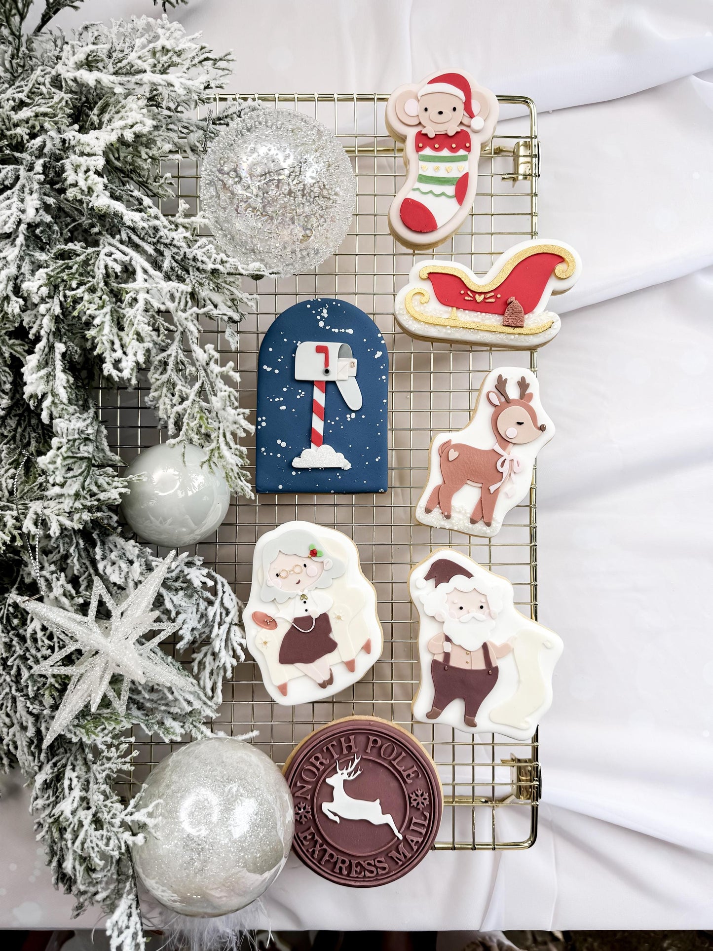 North Pole Express Mail Cookie Cutter & Stamp