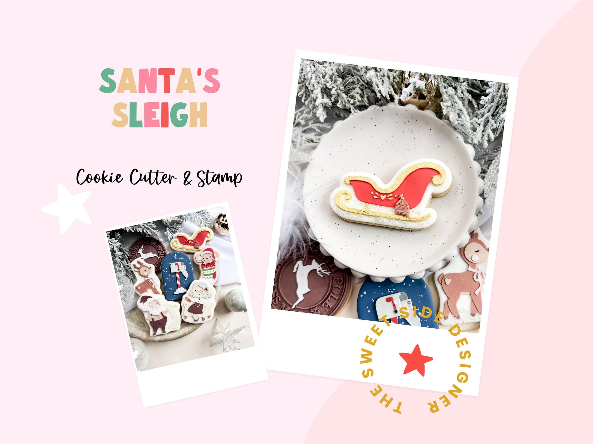 Santa's Sleigh Cookie Cutter &amp; Stamp