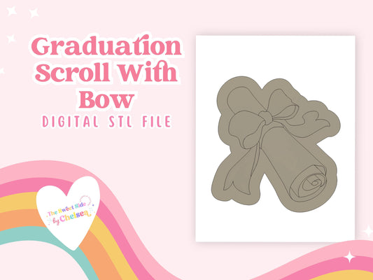 Graduation Certificate With Bow Digital STL File